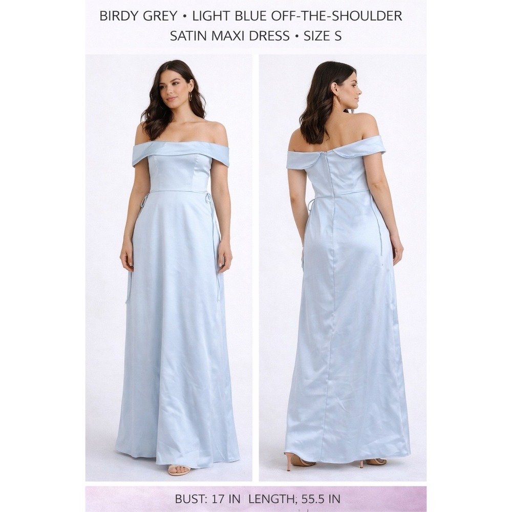 Birdy Grey Bonnie Maxi Dress S NWT Light Blue Bridesmaid Kentucky Derby